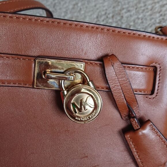 Michael Michael Kors Hamilton Traveler Leather Messenger brown Shoulder bag - Picture 13 of 16